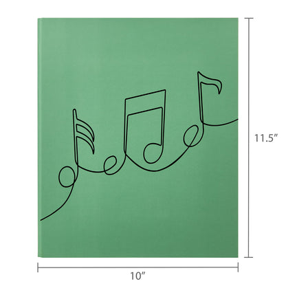 Pen+Gear Fashion 1" Round-Ring Binder, Music Notes