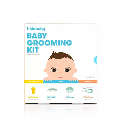 Baby Grooming Kit packaging with a cartoon baby illustration on a white background.