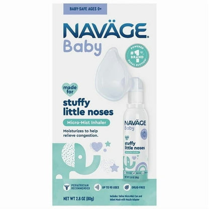 Baby micro-mist inhaler packaging on a white background