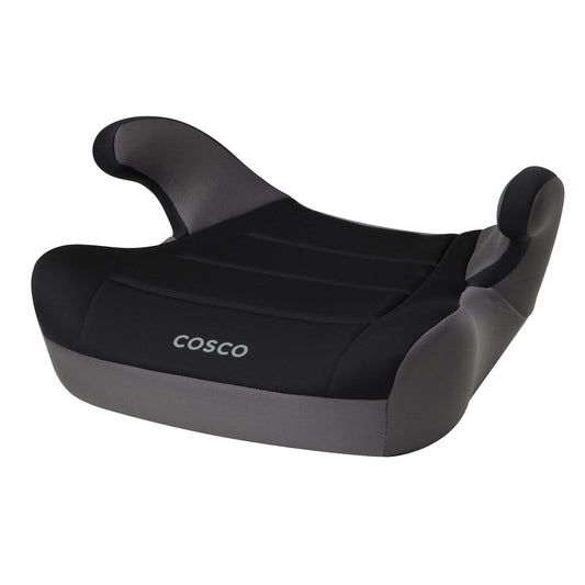 Black car seat booster on a white background