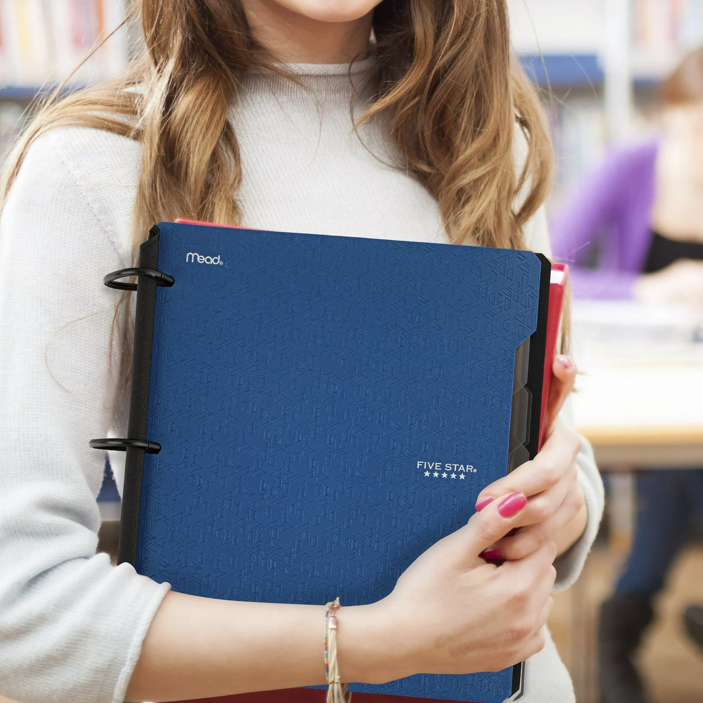 Five Star Flex Refillable College Ruled Notebook Plus Study App, 1", Pacific Blue, Plastic, 3 Ring, 60 Sheets