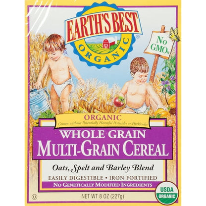 Earth's Best Organic Infant Cereal, Whole Multi-Grain, 8 oz. Box
