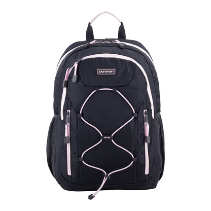 Versatile dual-carry backpack with adjustable shoulder straps and top handles for multiple carrying options.