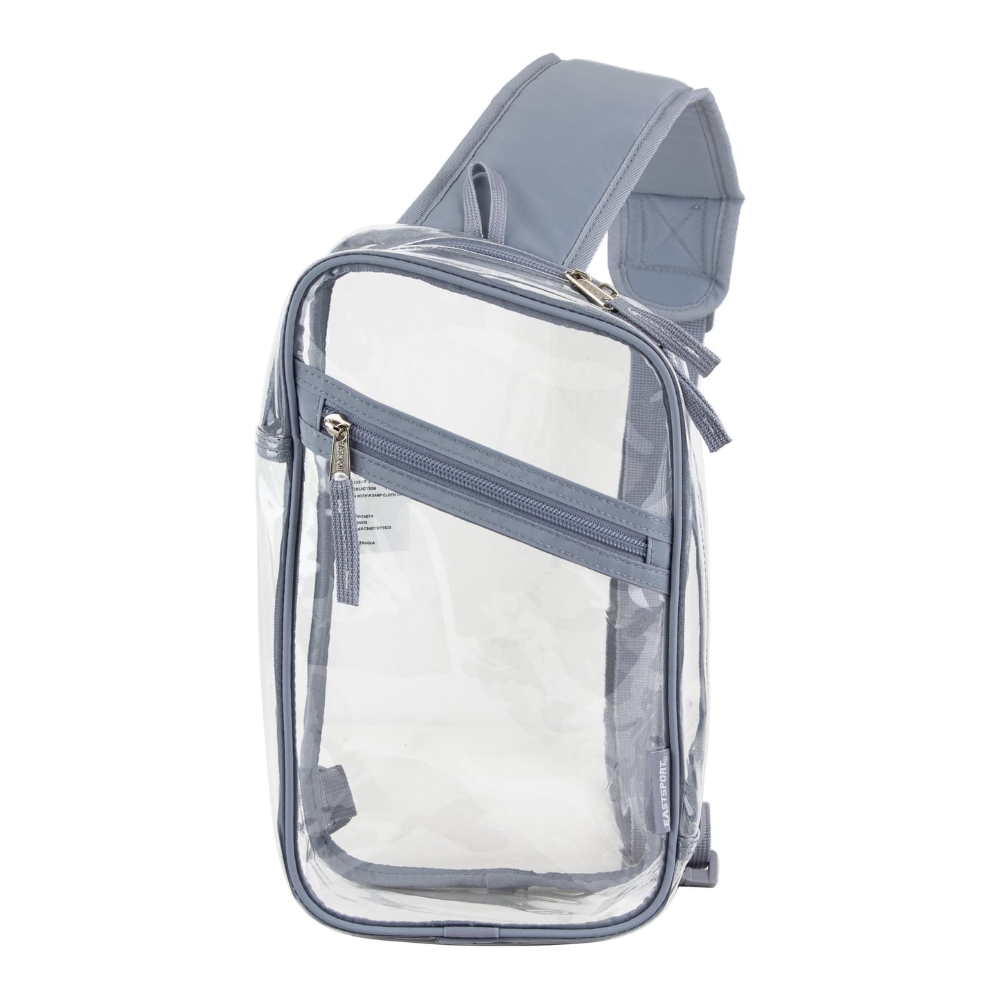 Compact transparent sling bag for carrying your phone, wallet, keys, water bottle, and personal accessories.