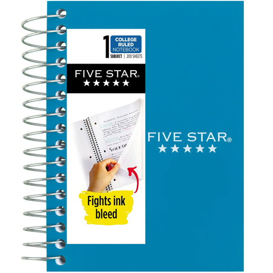 Five Star Fat Lil' Spiral Notebook, College Ruled, Tidewater (450021CG1-WMT-MOD)