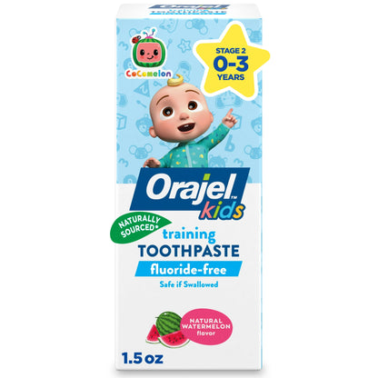 Fluoride-free training toothpaste, watermelon flavor – 1.5 oz