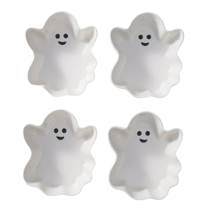 Way to Celebrate Halloween Stoneware Figural Ghost Appetizer Bowls