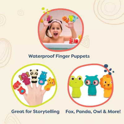 B. toys - Bath Finger Puppet - Finger Puppet Pets - 10pk