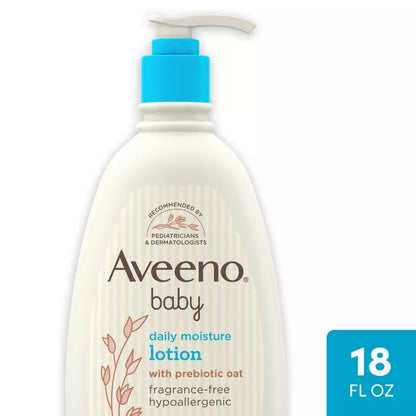 Aveeno Baby Daily Moisture Body Lotion for Delicate Skin with Natural Colloidal Oatmeal & Dimethicone - 18 fl oz