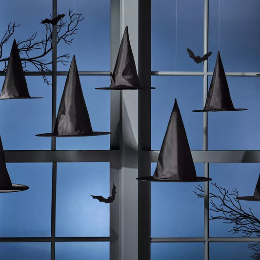 8ct Halloween Decor Kit Black Witch Hats - Hyde and EEK! Boutique: Party Decorations