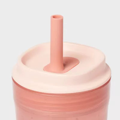 Kids' Single Wall Recycled Straw Tumblers - Pillowfort 14oz 2pk