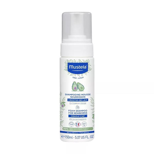Mustela Newborn Baby Foam Shampoo for Cradle Cap - 5.07 fl oz