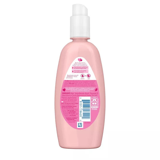 Johnson's Shiny & Soft Kids' Hair Conditioning Spray, Argan Oil & Silk Proteins, for Toddlers' Hair - 10 fl oz