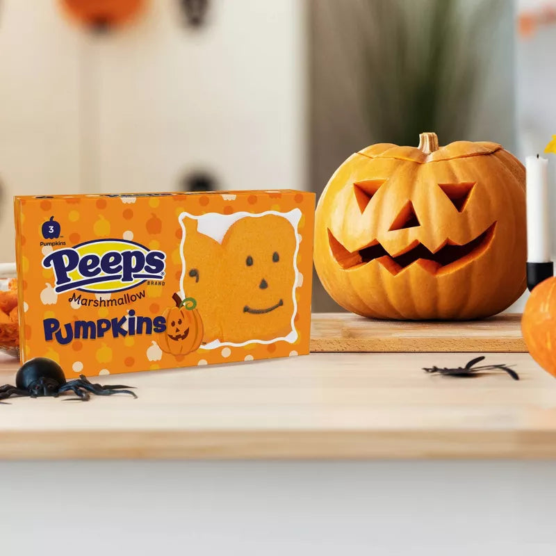 Peeps Halloween Marshmallow Pumpkins Candy - 1.5oz/3ct