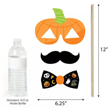 Big Dot of Happiness Jack-O'-Lantern Halloween - Kids Halloween Party Photo Booth Props Kit - 20 Count