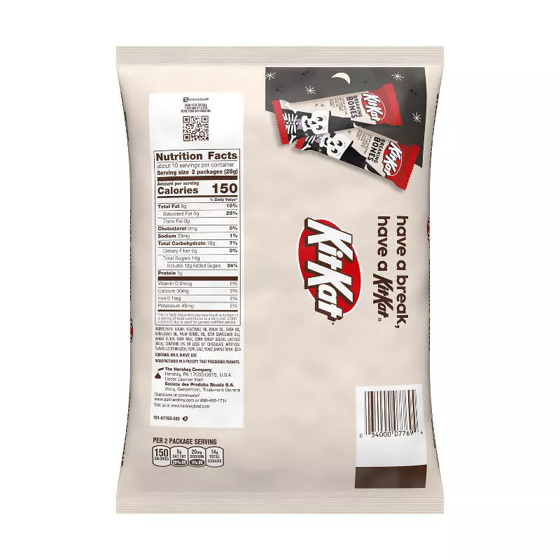 Kit Kat White Creme Breaking Bones Halloween Candy Snack Size - 10.29oz