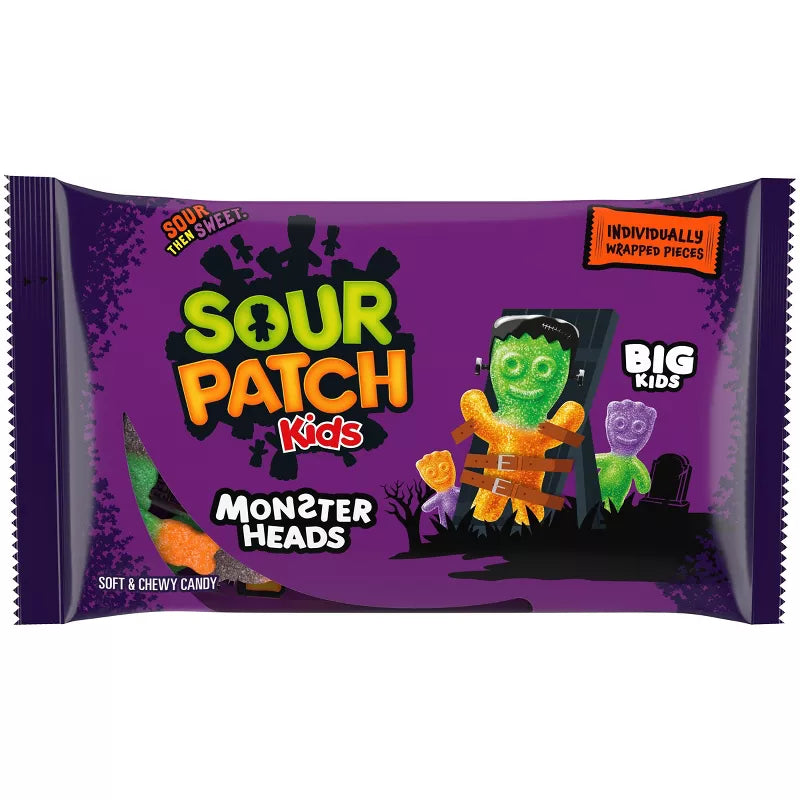SOUR PATCH KIDS Candy Halloween Monster Heads