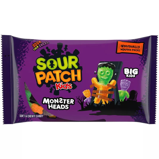 SOUR PATCH KIDS Candy Halloween Monster Heads