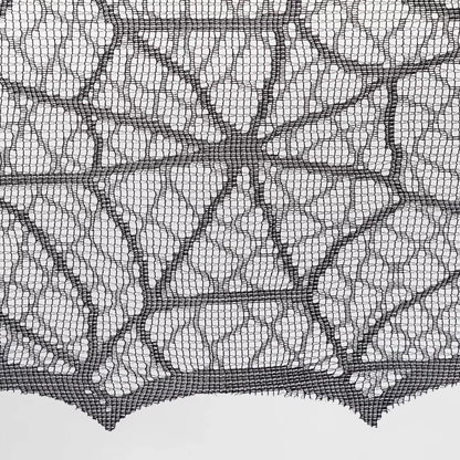 60"x84" Lace Halloween Tablecloth - Hyde and EEK! Boutique: Eerie Cobweb Design, Polyester Fabric, Festive Dining Decor