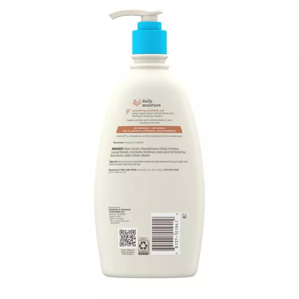 Aveeno Baby Daily Moisture Body Lotion for Delicate Skin with Natural Colloidal Oatmeal & Dimethicone - 18 fl oz