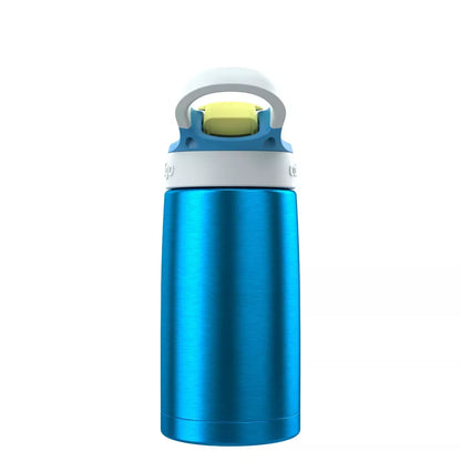 Contigo Kids' 13oz Stainless Steel Painted Blue Poppy Water Bottle Glacier: Toddler Insulated, Spillproof, Leakproof
