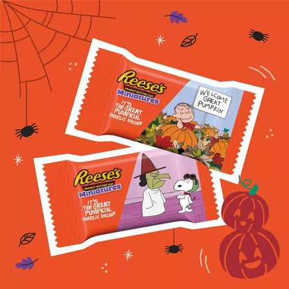 Reese's Peanut Butter Milk Chocolate Snoopy and Friends Halloween Candy Miniatures - 9.92oz
