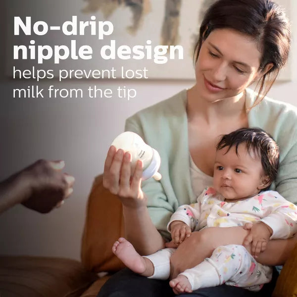 Philips Avent Glass Natural Baby Bottle with Natural Response Nipple - Clear - 4oz