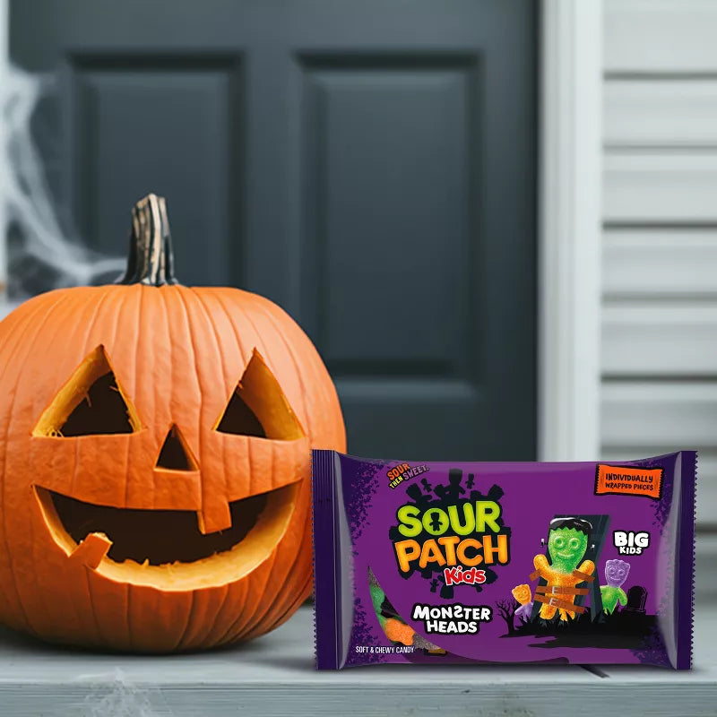 SOUR PATCH KIDS Candy Halloween Monster Heads
