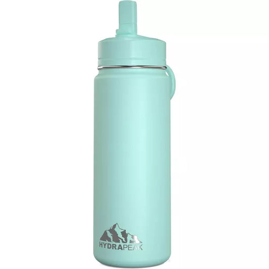 Hydrapeak 20oz Kids Stainless Steel Leak Proof Water Bottle with Straw Lid and Flexible Handle