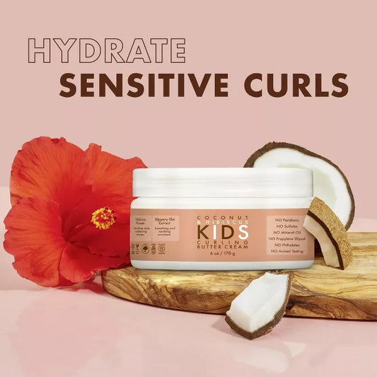 SheaMoisture Coconut & Hibiscus Kids' Curling Hair Butter Cream - 6oz