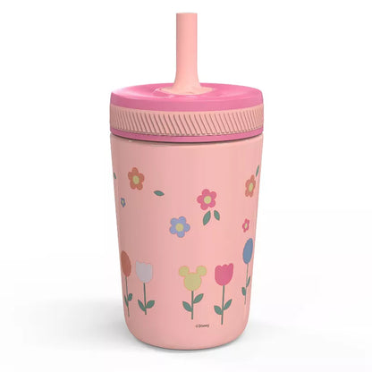 Zak Designs 12 fl oz Stainless Steel Vacuum Insulated Kelso Minnie Mouse Straw Tumbler: Kids Sippy Cup, Toddler Drinkware