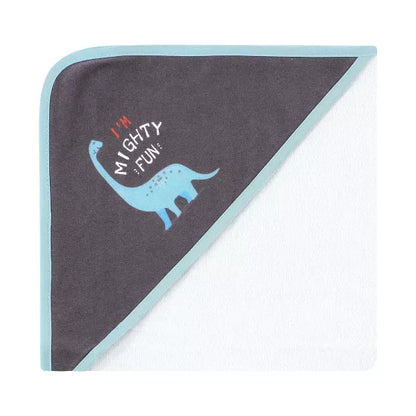 Hudson Baby Infant Boy Cotton Rich Hooded Towels, Dinosaurs, One Size