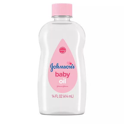Johnson's Baby Body Pure Mineral Oil, Gentle & Soothing Massage Oil for Dry Skin - Original Scent - 14 fl oz