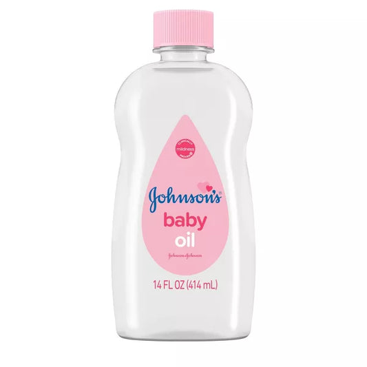Johnson's Baby Body Pure Mineral Oil, Gentle & Soothing Massage Oil for Dry Skin - Original Scent - 14 fl oz
