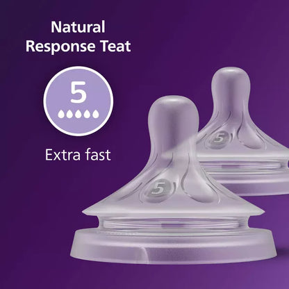 Philips Avent Natural Response Nipples - Extra Fast Flow - Flow 5 - 2pk
