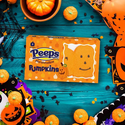 Peeps Halloween Marshmallow Pumpkins Candy - 1.5oz/3ct