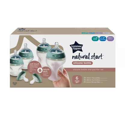Tommee Tippee Natural Start Most Breast Like Silicone Bottle Set - 6pc