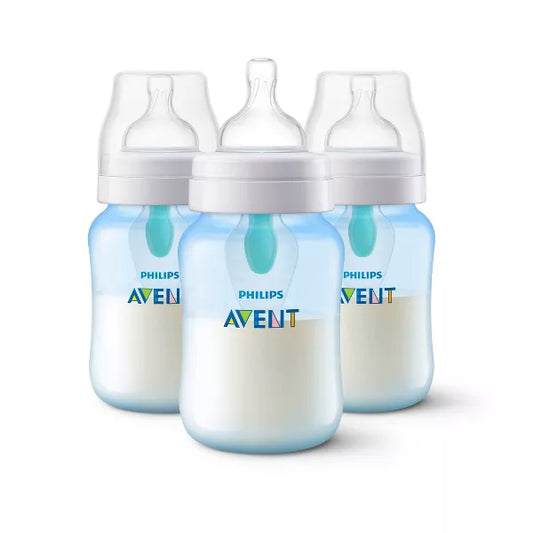 Philips Avent Anti-Colic Baby Bottle with AirFree Vent - Blue - 9oz/3pk