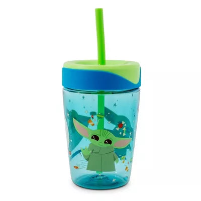 Silver Buffalo Star Wars: The Mandalorian Grogu Kids Spill-Proof Tumbler With Straw | 18 Ounces