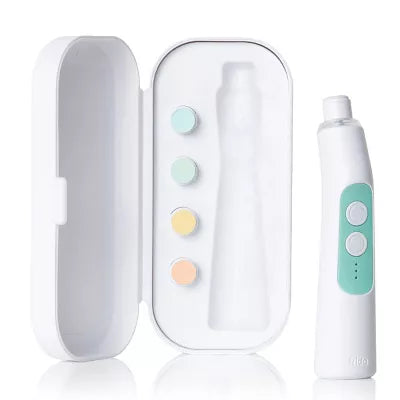 Frida Baby Electric Nail Buffer - Baby Nail File, Nail Clippers + Trimmer Kit - 4 Buffer Pads, LED Light + Case