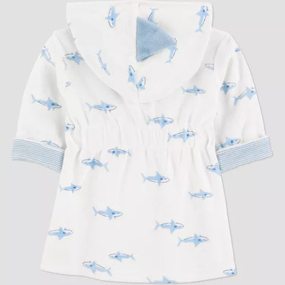 Carter's Just One You, Baby Shark Robe - Blue: Midweight Cotton Polyester Bath Wrap