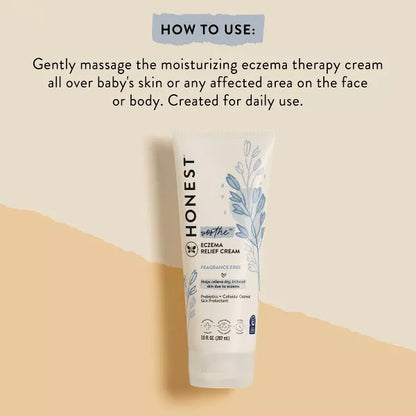 The Honest Company Soothe Fragrance Free Eczema Relief Cream  - 7 fl oz