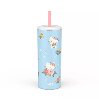 Zak Designs Stainless Steel Vacuum Insulated Hello Kitty Straw Tumbler 16 fl oz