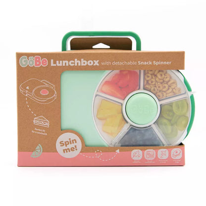 GoBe Kid's 2-in-1 Bento Style Lunchbox with Small Snack Spinner Flip