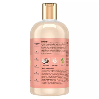 SheaMoisture Coconut & Hibiscus Curl & Shine Shampoo For Thick Curly Hair