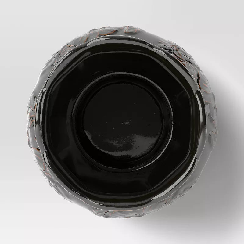 40 fl oz Stoneware Candy Bowl Black - Threshold