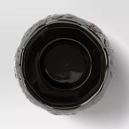40 fl oz Stoneware Candy Bowl Black - Threshold