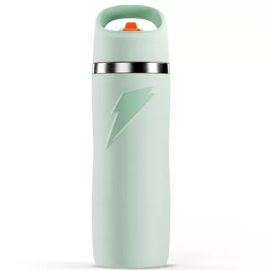 Gatorade 22oz Stainless Steel Overtime Water Bottle with Straw - Sage Green: Portable Drinkware
