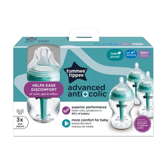 Tommee Tippee Advanced Anti-Colic Baby Bottle Set - 9oz/3pk