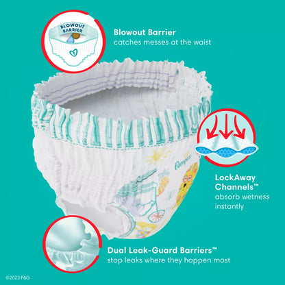 Pampers Cruisers 360 Pull-On Diapers, Babyproof up to 100% leakproof diaper